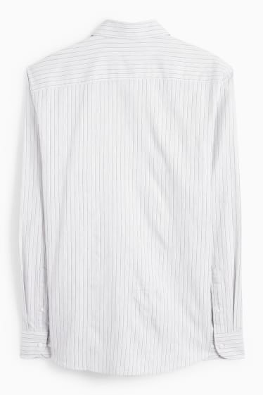 Hombre - Camisa - regular fit - Kent - de rayas - gris claro