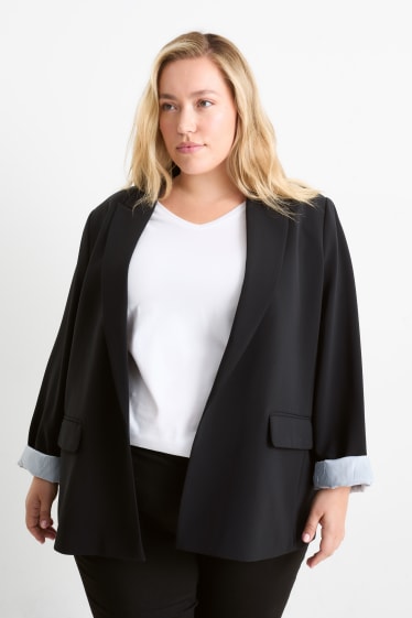 Femmes - Blazer - relaxed fit - noir