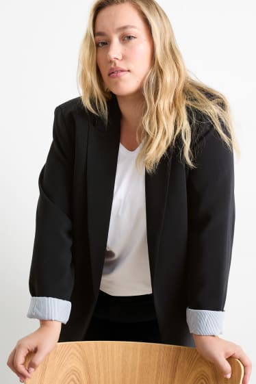 Femmes - Blazer - relaxed fit - noir