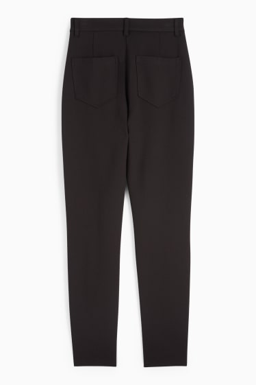Kobiety - Spodnie z jerseyu - wysoki stan - skinny fit - czarny