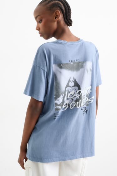 Damen - T-Shirt - blau