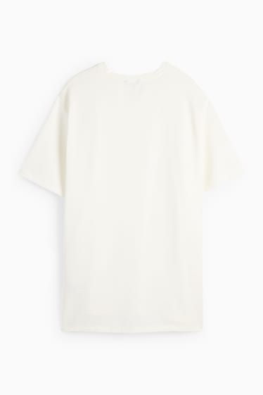 Herren - T-Shirt - strukturiert - cremeweiß