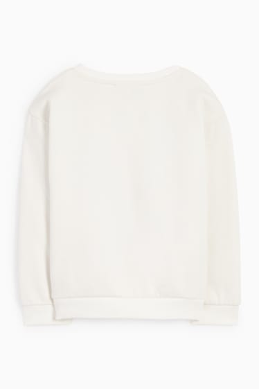 Kinderen: meisjes - Haas - sweatshirt - crèmekleurig