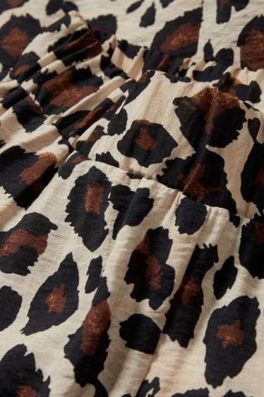 Women - Skirt - leopard print - brown