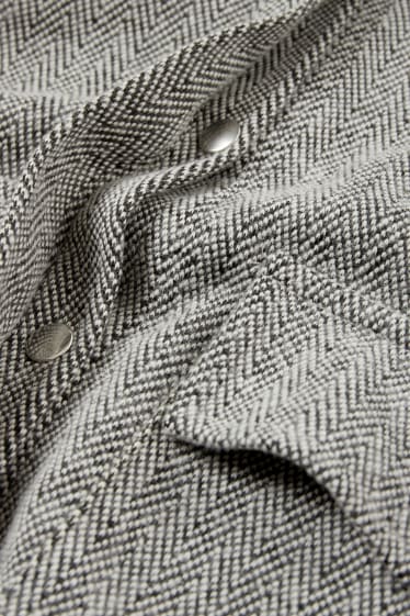 Kinderen: meisjes - Blouson - met patroon - donkergrijs