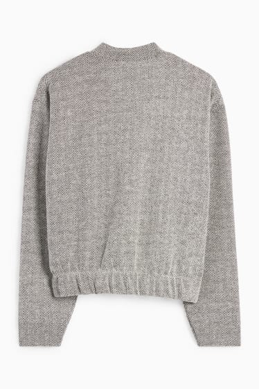 Kinderen: meisjes - Blouson - met patroon - donkergrijs