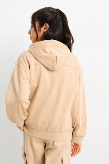 Enfants filles - Sweat à capuche - beige