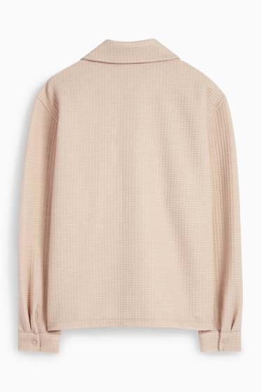 Hommes - Veste-chemise - texturée - beige