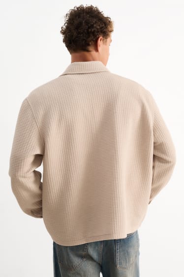 Hommes - Veste-chemise - texturée - beige