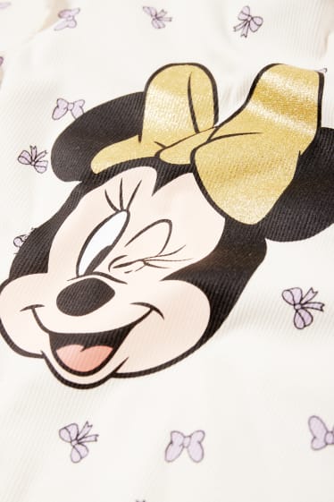 Kinder Mädchen - Minnie Maus - Langarmshirt - gemustert - beige