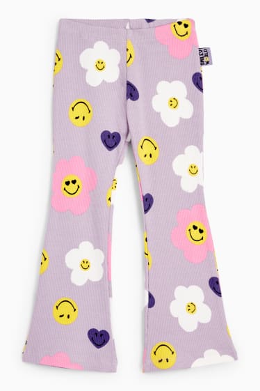 Children Girls - SmileyWorld® - flared leggings - light violet