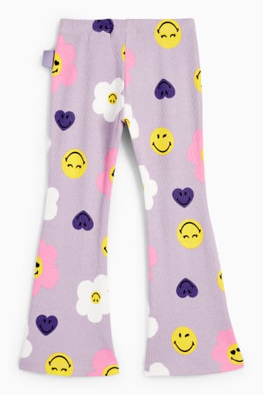 Children Girls - SmileyWorld® - flared leggings - light violet