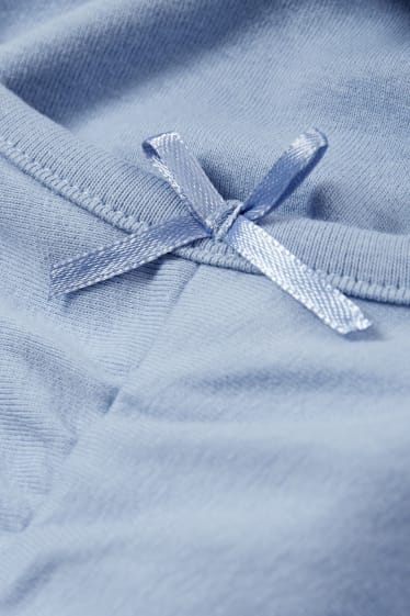 Women - Cropped long sleeve top - blue