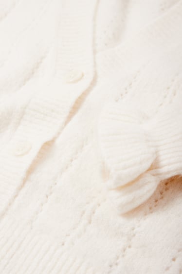 Enfants filles - Gilet en maille - crème