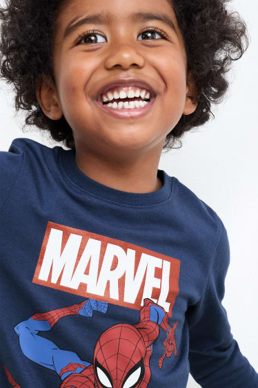 Kinder Jungen - Multipack 3er - Spider-Man - Langarmshirt - rot / blau