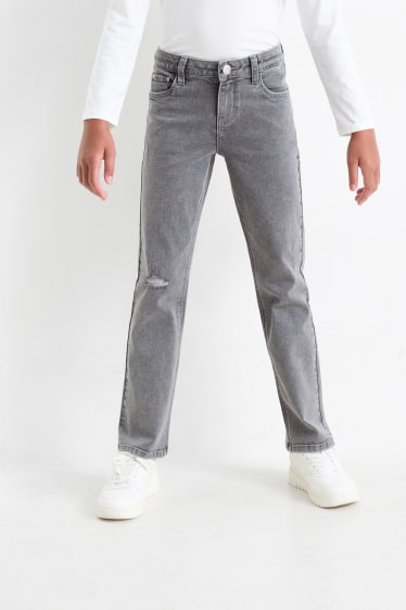 Kinder Mädchen - Straight Jeans - jeansgrau