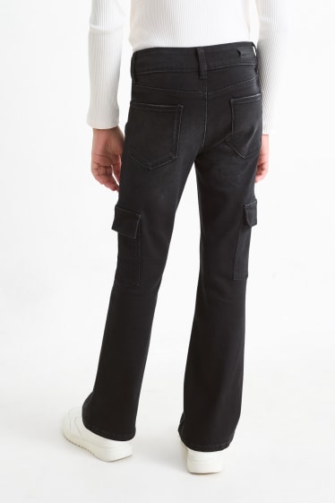 Niños: niñas - Flared jeans - LYCRA® - negro