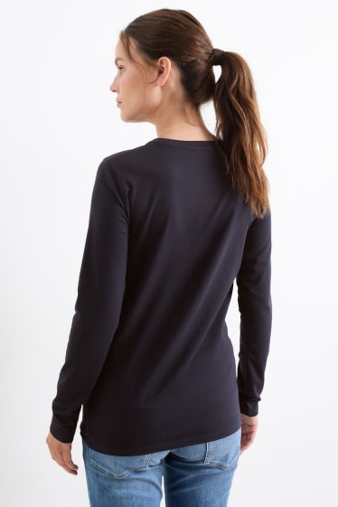 Damen - Still-Langarmshirt - dunkelblau