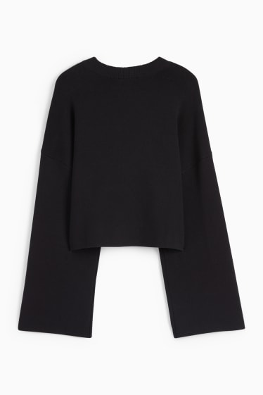 Women - Cropped jumper - black