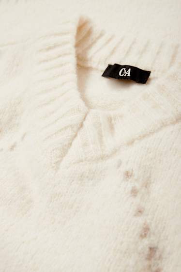 Femei - Pulover - cu model - verde mentă