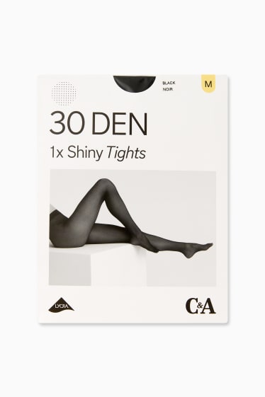 Dames - Panty - LYCRA® - 30 DEN - zwart