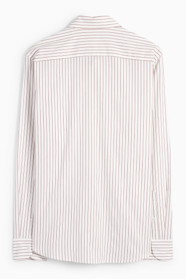 Uomo - Camicia - regular fit - collo all'italiana - a righe - bianco