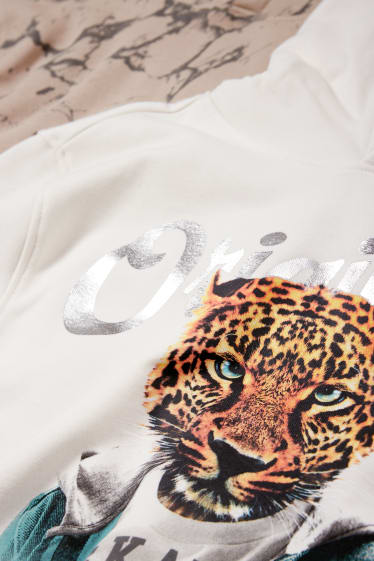 Kinder Jungen - Multipack 2er - Tiger - Hoodie - cremeweiß