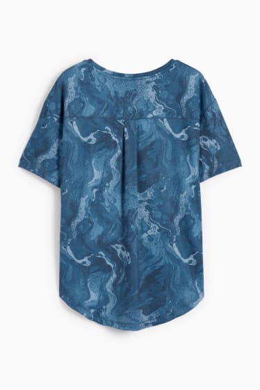 Damen - Funktions-Shirt - gemustert - dunkelblau
