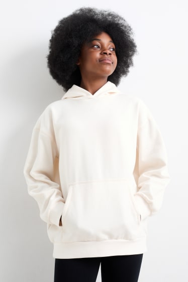 Enfants filles - Sweat à capuche - crème