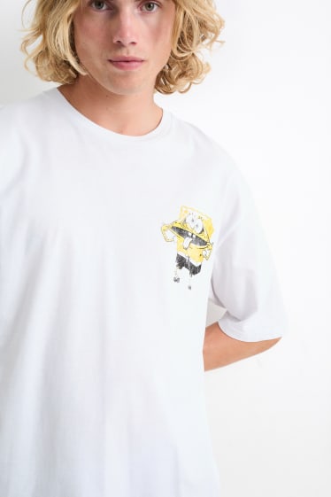 Herren - Oversized-T-Shirt - SpongeBob Schwammkopf - cremeweiß