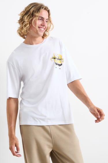 Herren - Oversized-T-Shirt - SpongeBob Schwammkopf - cremeweiß