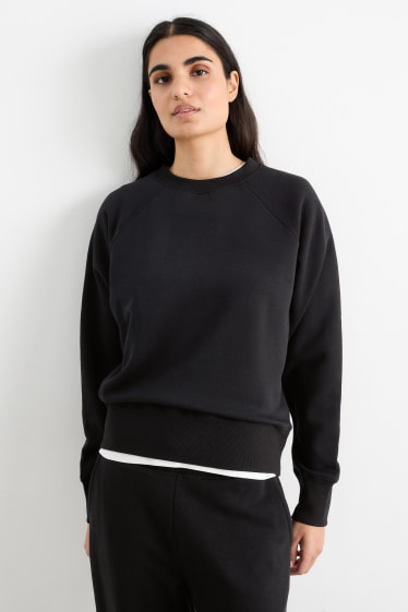 Dames - Basic sweatshirt - zwart