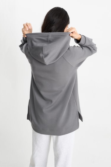 Femmes - Sweat à capuche basique - gris foncé