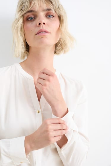 Damen - Bluse - cremeweiss