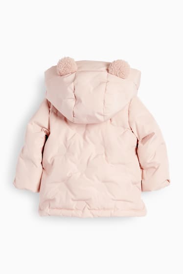Baby Mädchen - Baby-Steppjacke mit Kapuze - rosa