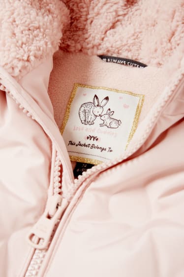 Baby Mädchen - Baby-Steppjacke mit Kapuze - rosa