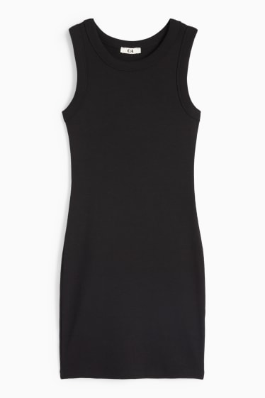 Damen - Figurbetontes Kleid - schwarz