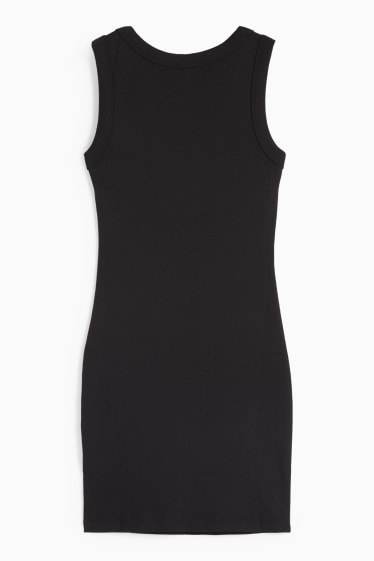 Damen - Figurbetontes Kleid - schwarz