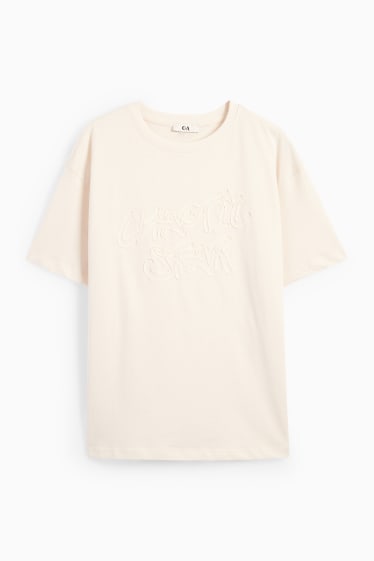 Damen - T-Shirt - hellbeige