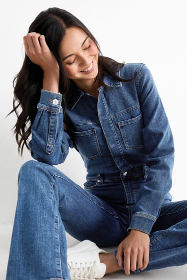 Damen - Jeans-Jumpsuit - jeansblau