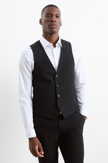 Men - Mix-and-match waistcoat - slim fit - Flex - 4 Way Stretch - LYCRA® - black