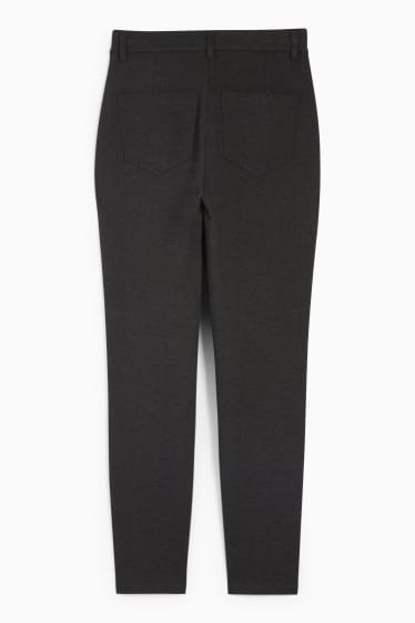 Damen - Jersey-Hose - High Waist - Skinny Fit - dunkelgrau