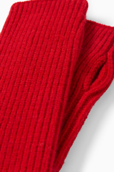 Donna - Scaldapolsi in maglia - rosso