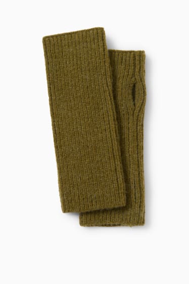 Donna - Scaldapolsi in maglia - verde
