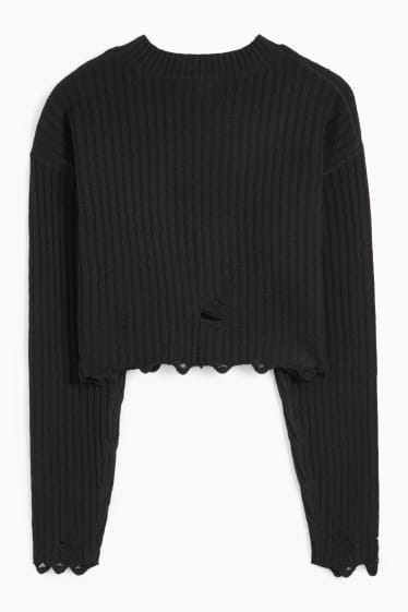 Dona - Jersei crop - negre