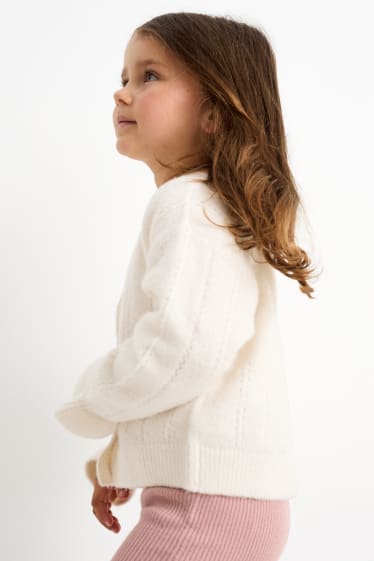 Enfants filles - Gilet en maille - crème