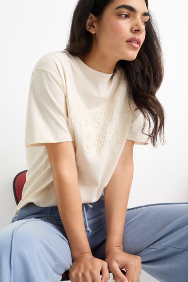 Damen - T-Shirt - hellbeige