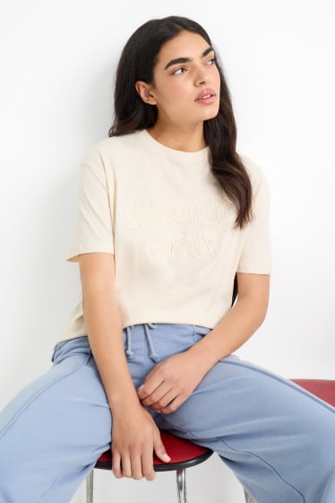 Damen - T-Shirt - hellbeige