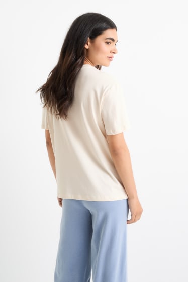 Damen - T-Shirt - hellbeige