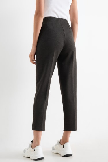 Femmes - Pantalon en jersey - slim fit - marron foncé